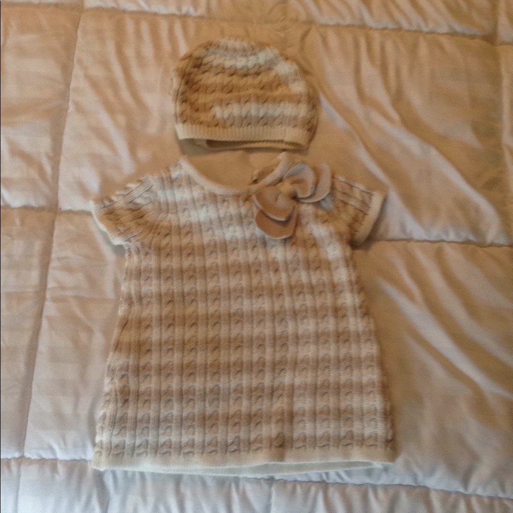Sweater dress with matching hat